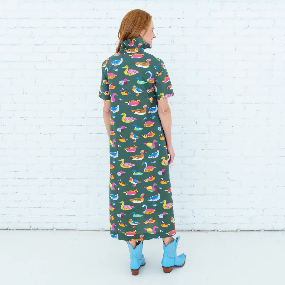 Caryn Lawn Georgia Duck Dress Olive