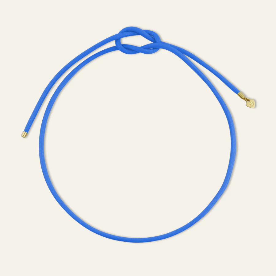 HART Cobalt Blue Cord Necklace with Blue Enamel Bezel Charm