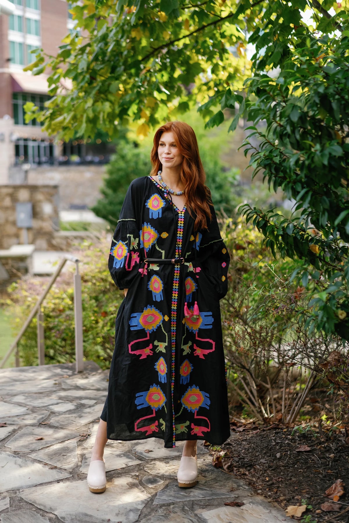 Tela Mercantile Fall Funk Caftan- Black