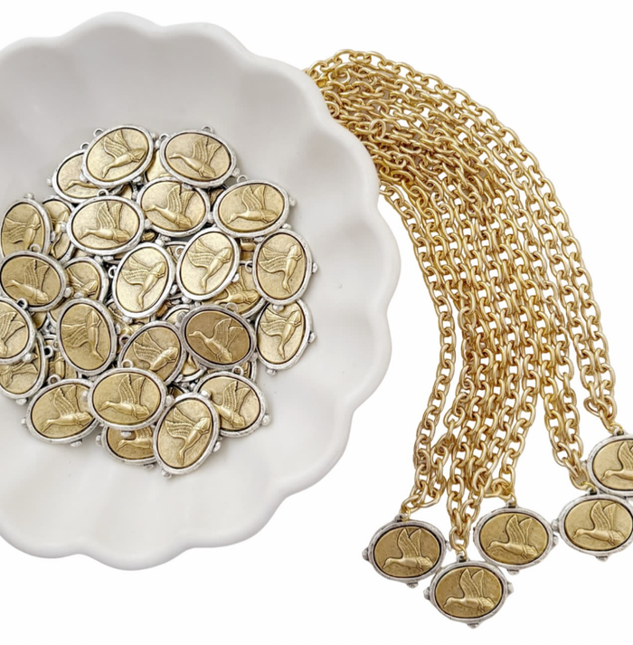 Southern Mallard Mixed Metal Coin Necklace
