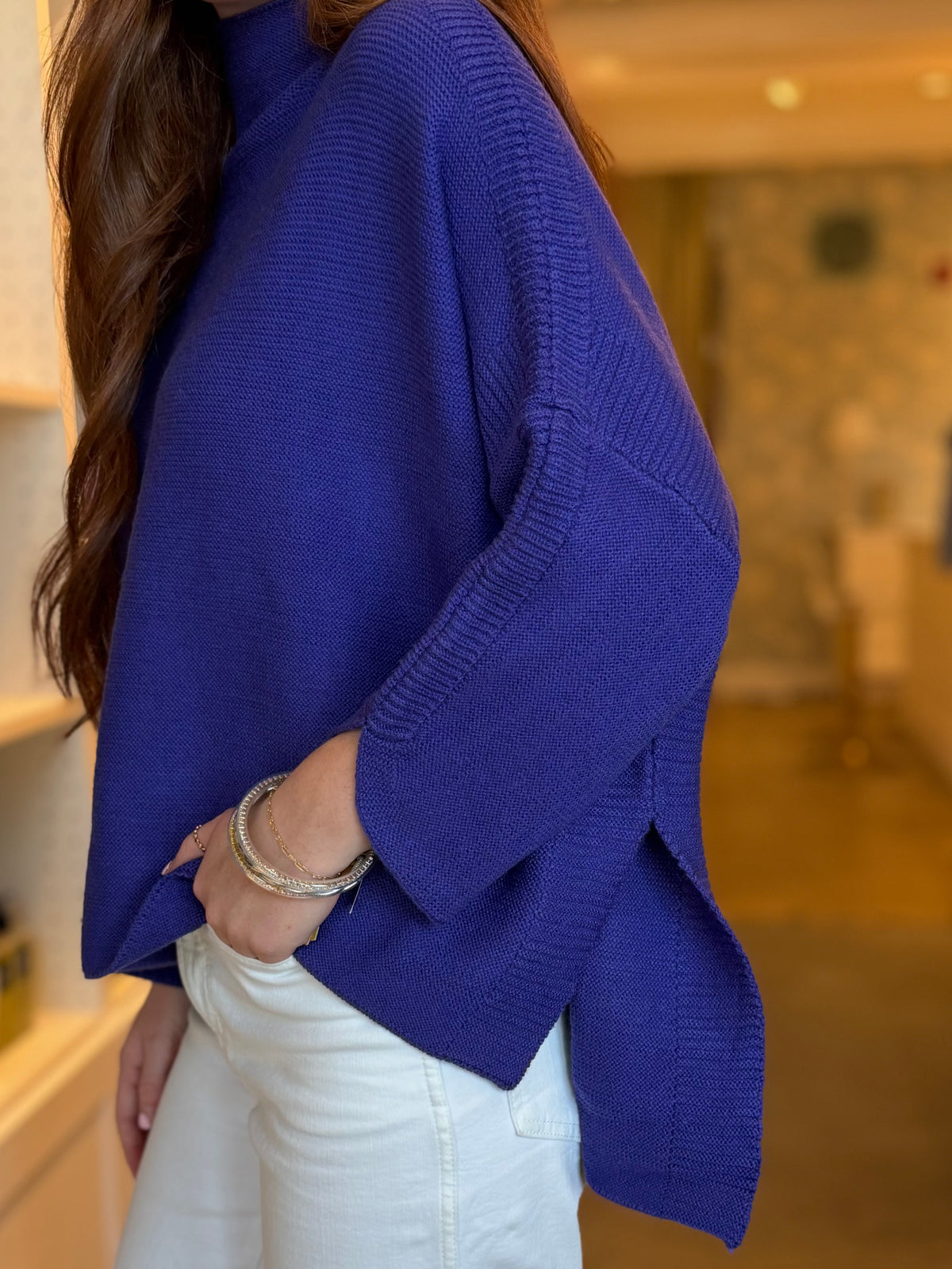 Royal Purple Boho Sweater