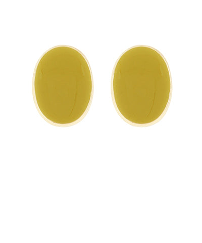 Chartreuse Enamel Studs