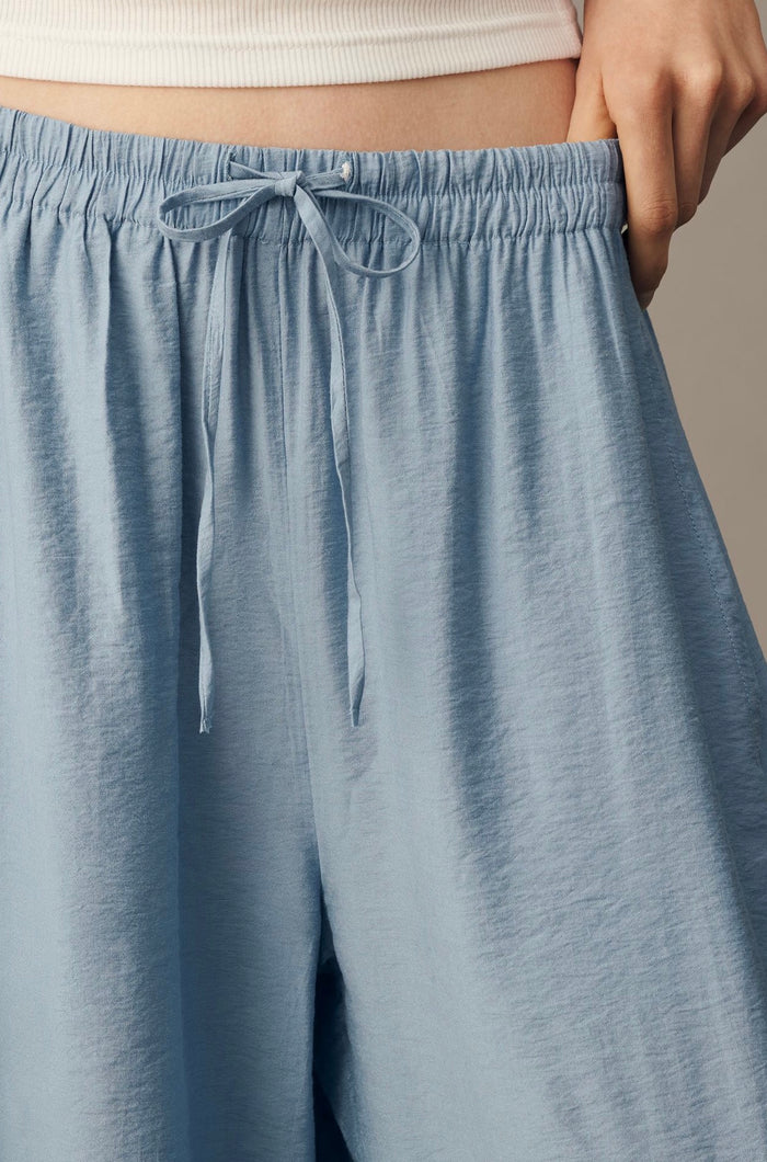 Sky Lace Hem Wide Leg Pants