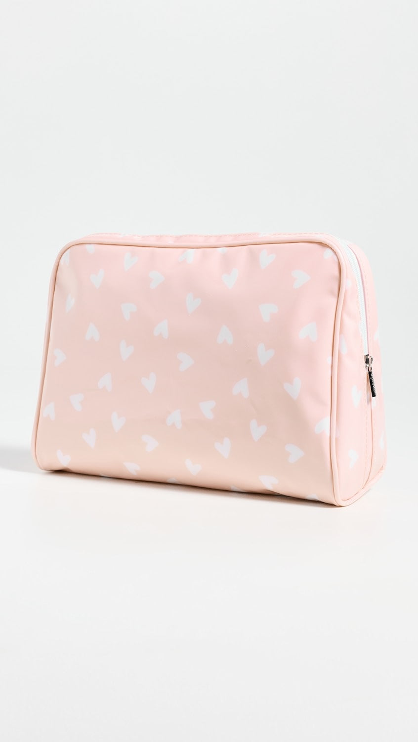 Weezie Tossed Pink Hearts Small Toiletry Bag