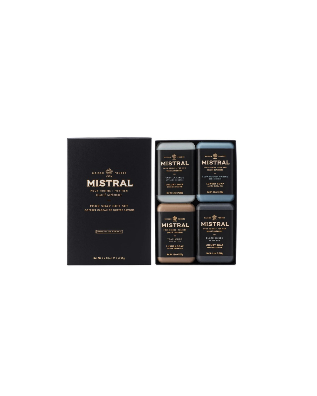 Men’s 4 Soap Gift Box - Les Classiques