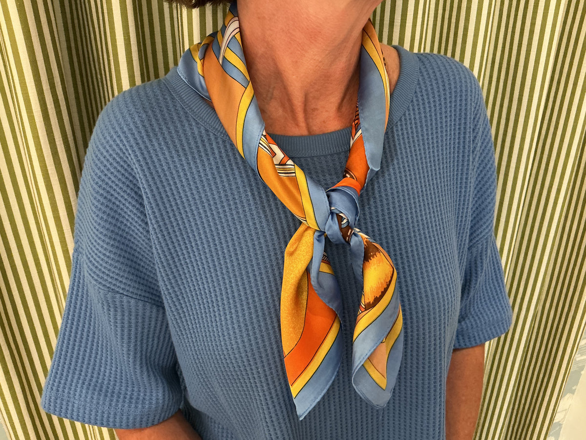 Blue and Orange Scarf