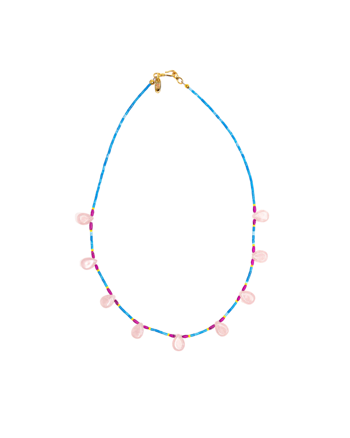 Rose Quartz Drop Necklace
