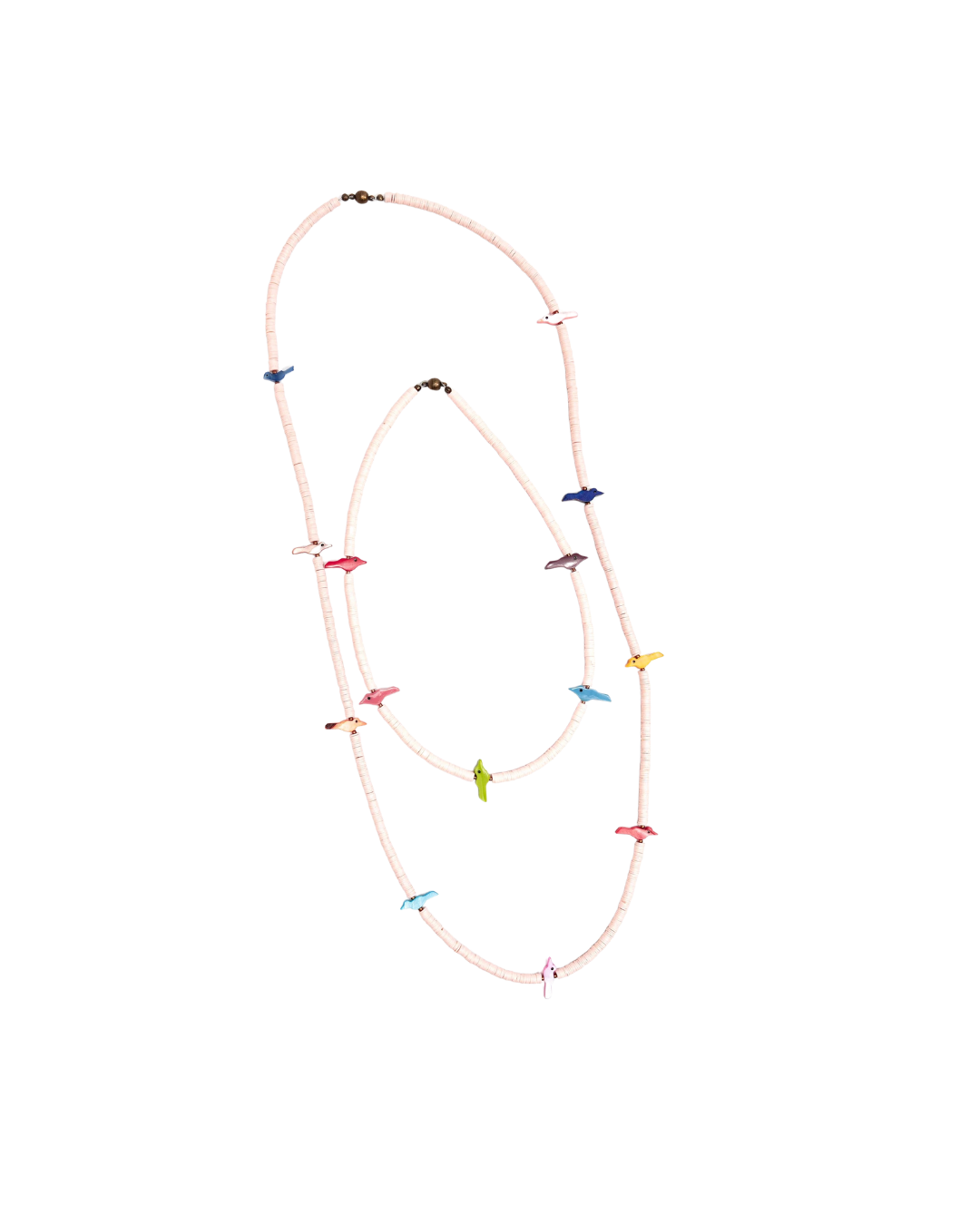 Light Pink Fetish Birds Necklace