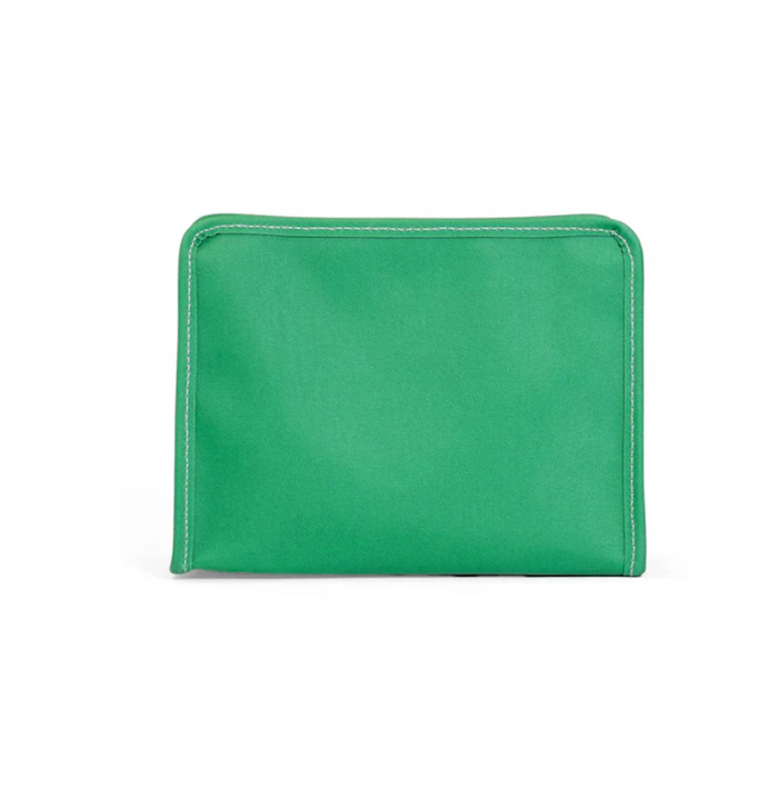 ROADIE LARGE Zip Pouch - COATED CANVAS KELLY GREEN