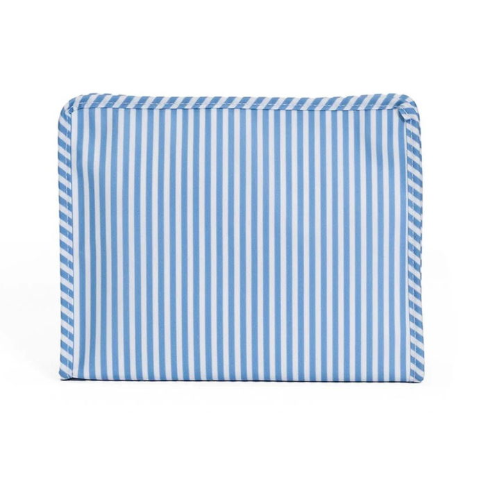 Roadie Large Zip Pouch- Pimlico Stripe Chambray