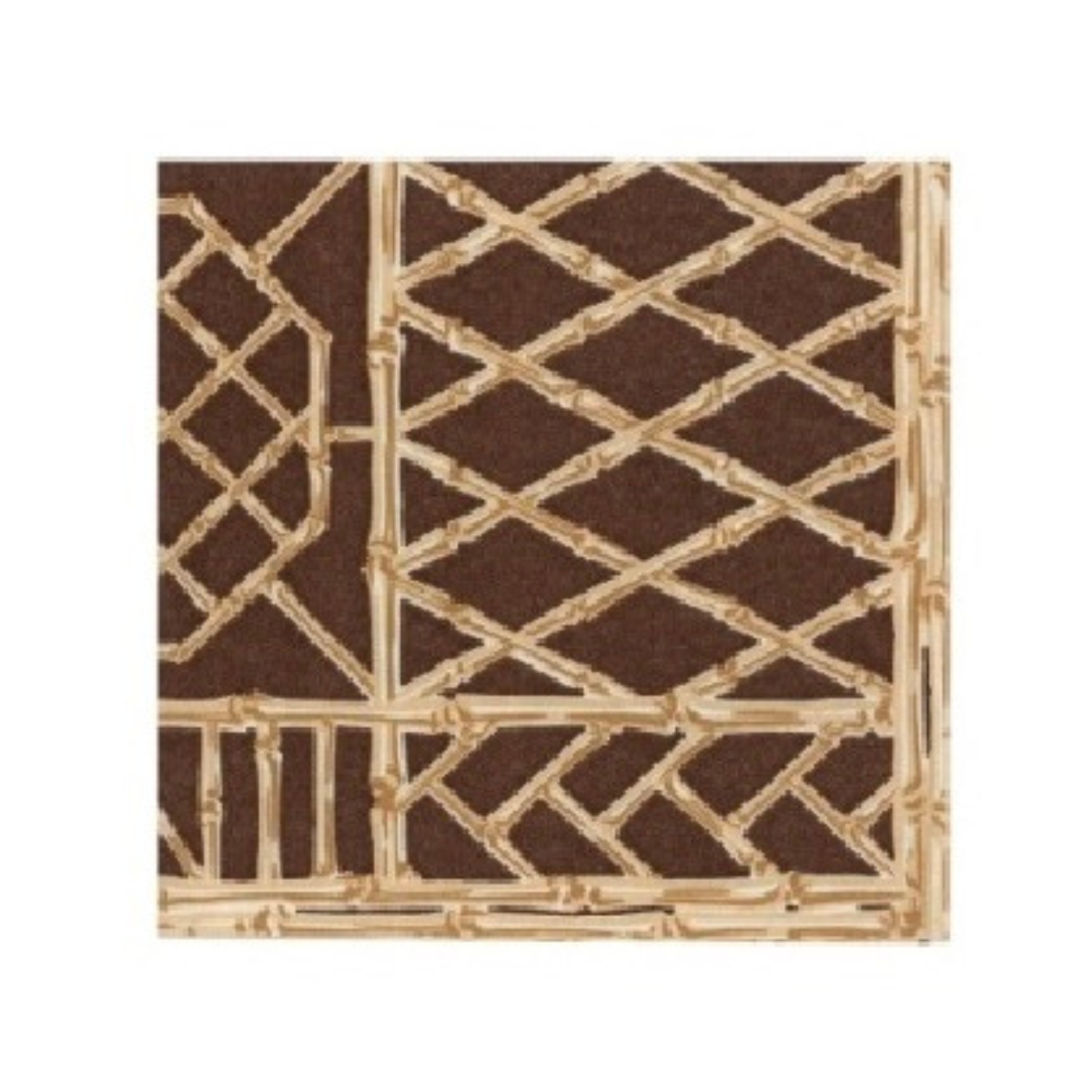 Bamboo Screen Chestnut- Paper Linen Cocktail Napkin