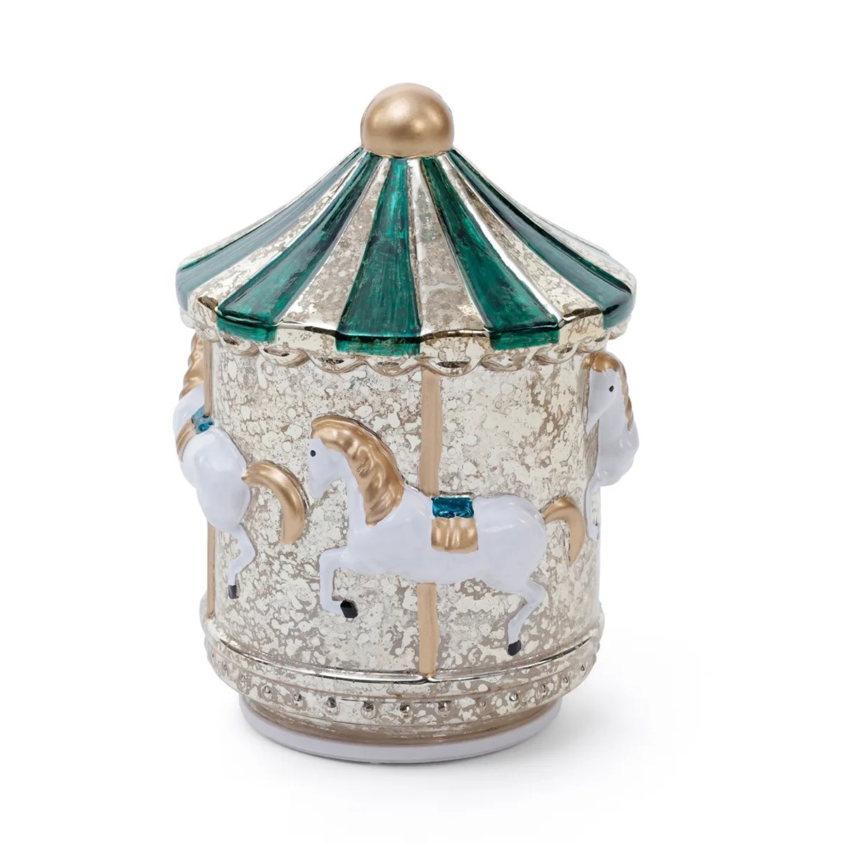 Sparkle Spin LED Carousel- Gold and Green