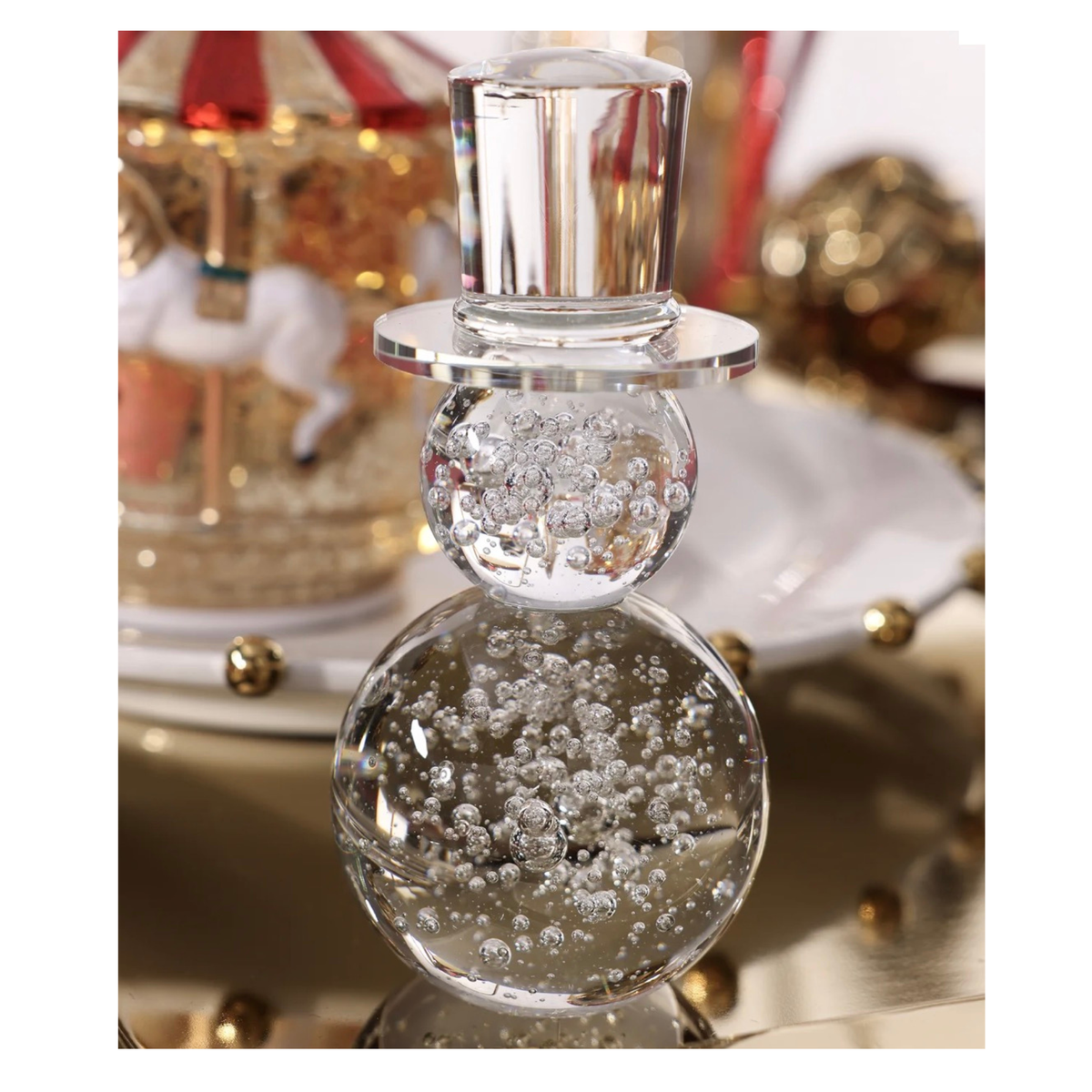 Icy Cold Crystal Glass Snowman