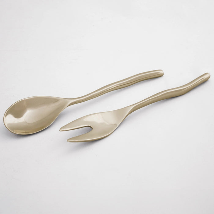 Sierra Modern Salad Servers (Shiny Gold)