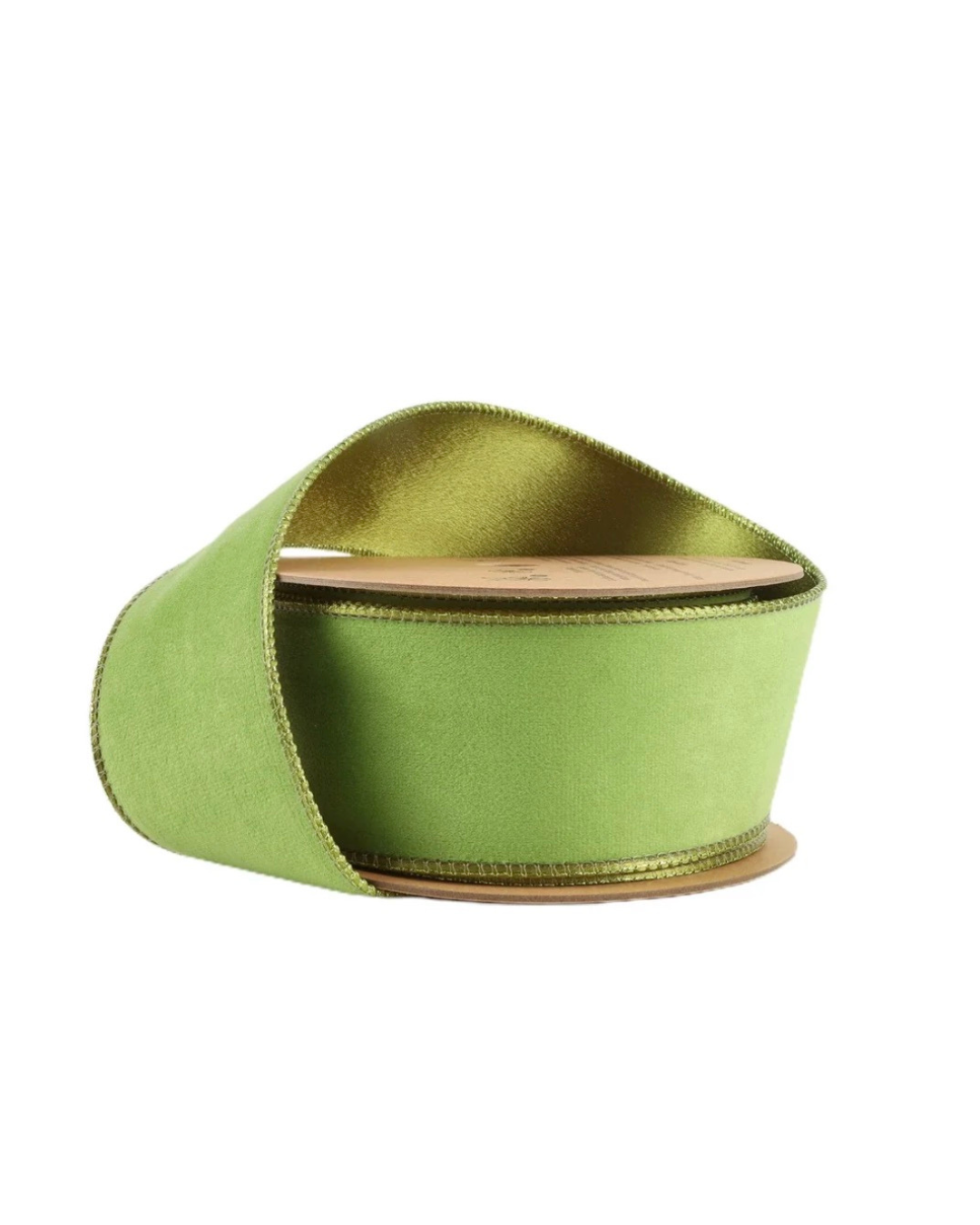 2 1/2” Classic Velvet Wired Ribbon Lime/Shimmer Lime