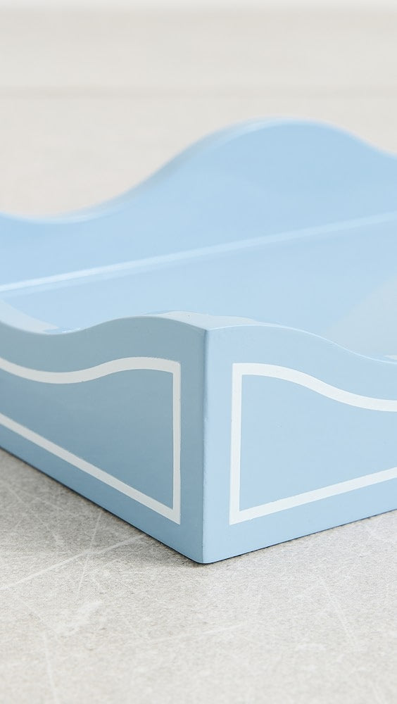 Weezie- Lacquered Hydrangea Blue Small Tray
