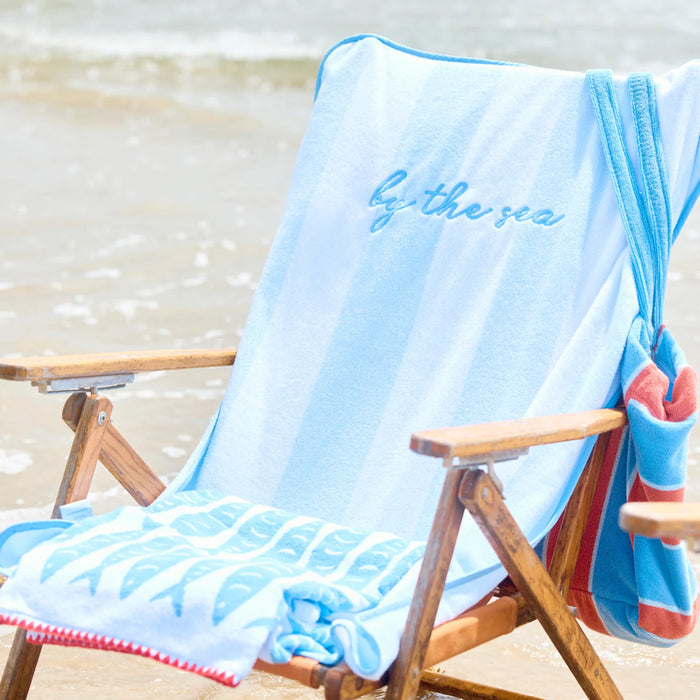 Weezie Light Blue Stripe Beach Chair
