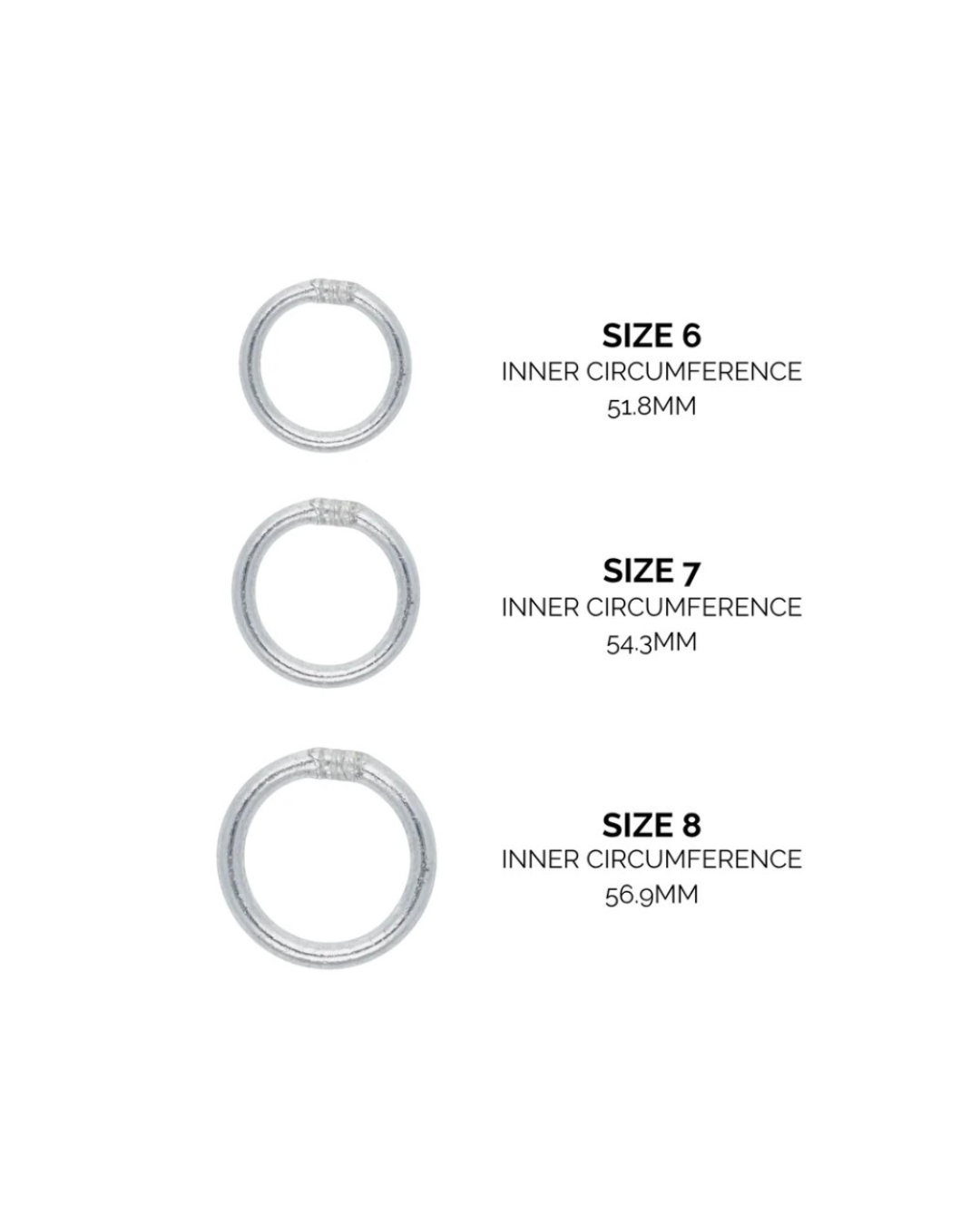 SILVER ALL WEATHER RINGS (SET OF 3)