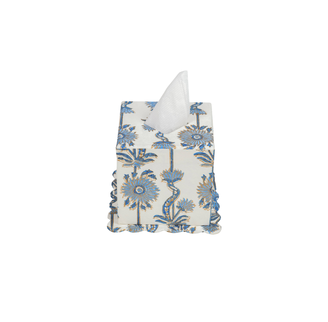 Floral Vines Scallop Tissue Box Cover