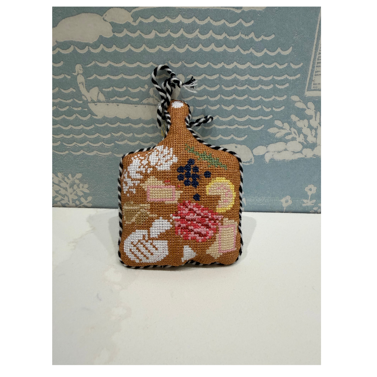 Charcuterie Board Needlepoint Ornament