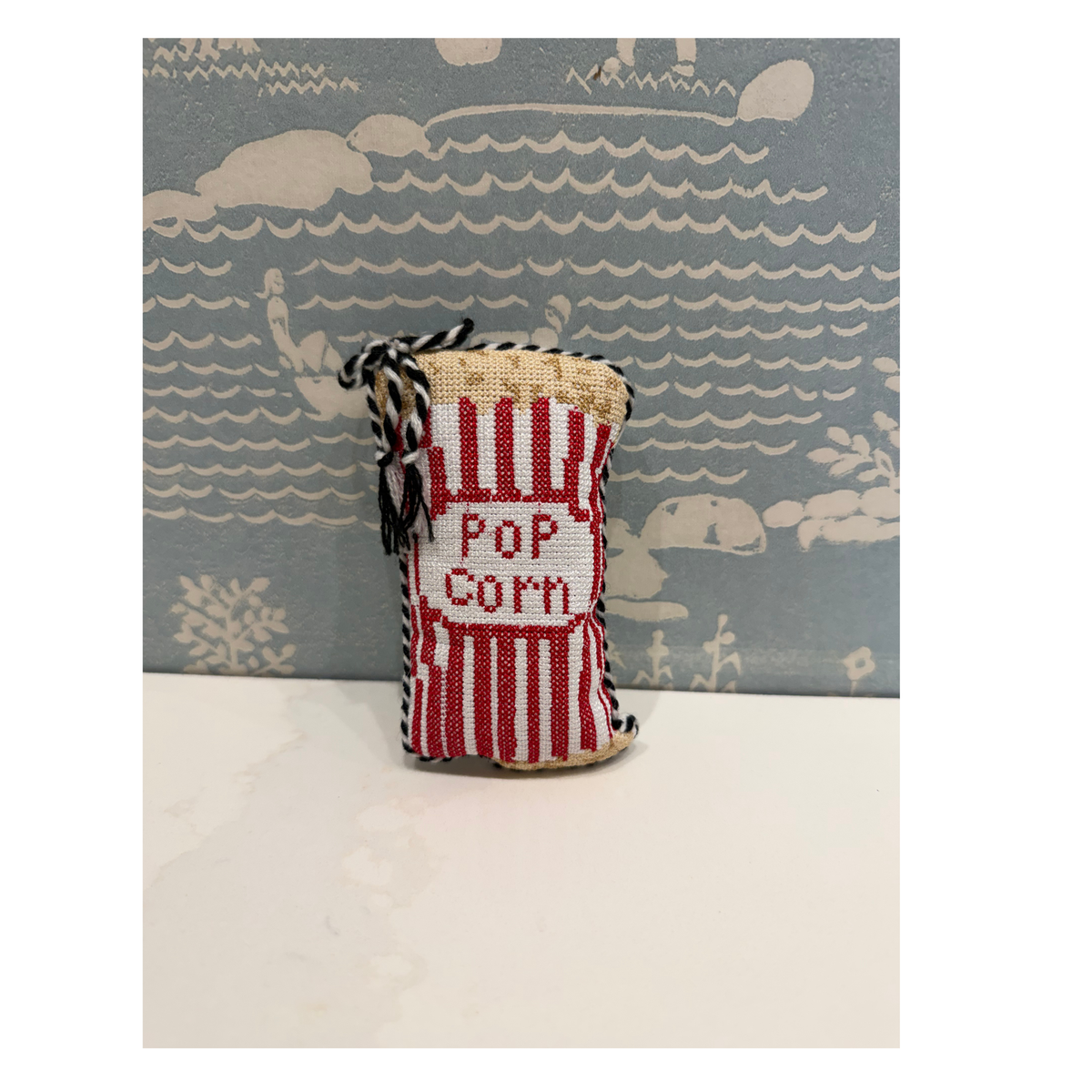 Popcorn Needlepoint Ornament