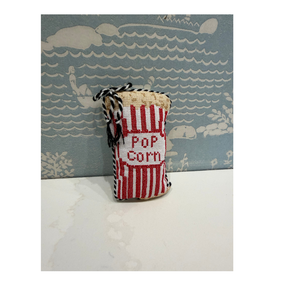 Popcorn Needlepoint Ornament