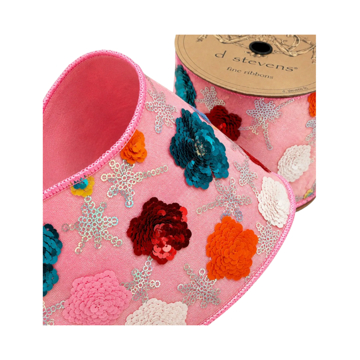 Pink Floral Ribbon