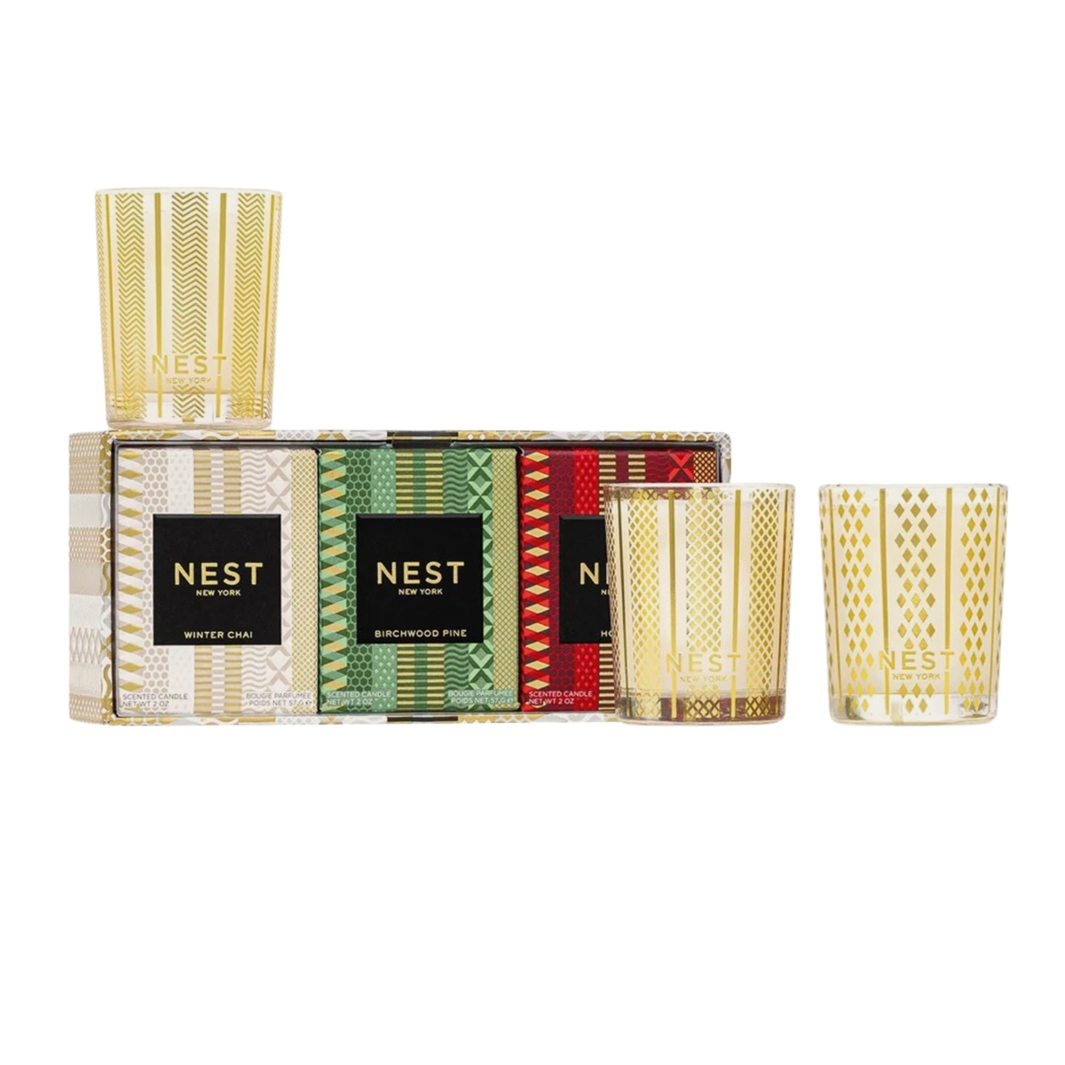 Holiday Votive Candle Trio Set