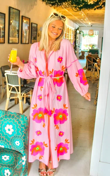 Tela Mercantile Pink Florida Florals