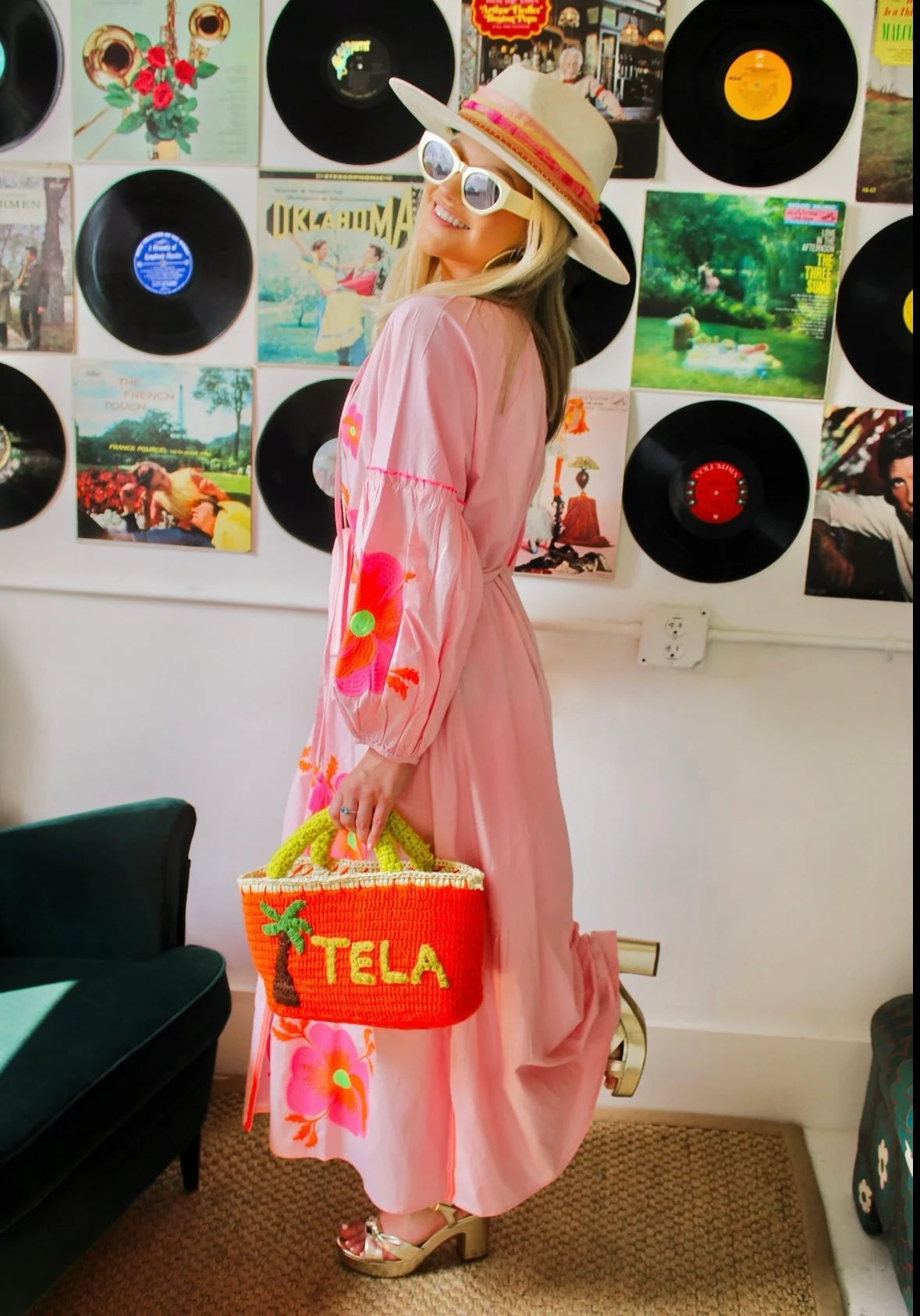 Tela Mercantile Pink Florida Florals
