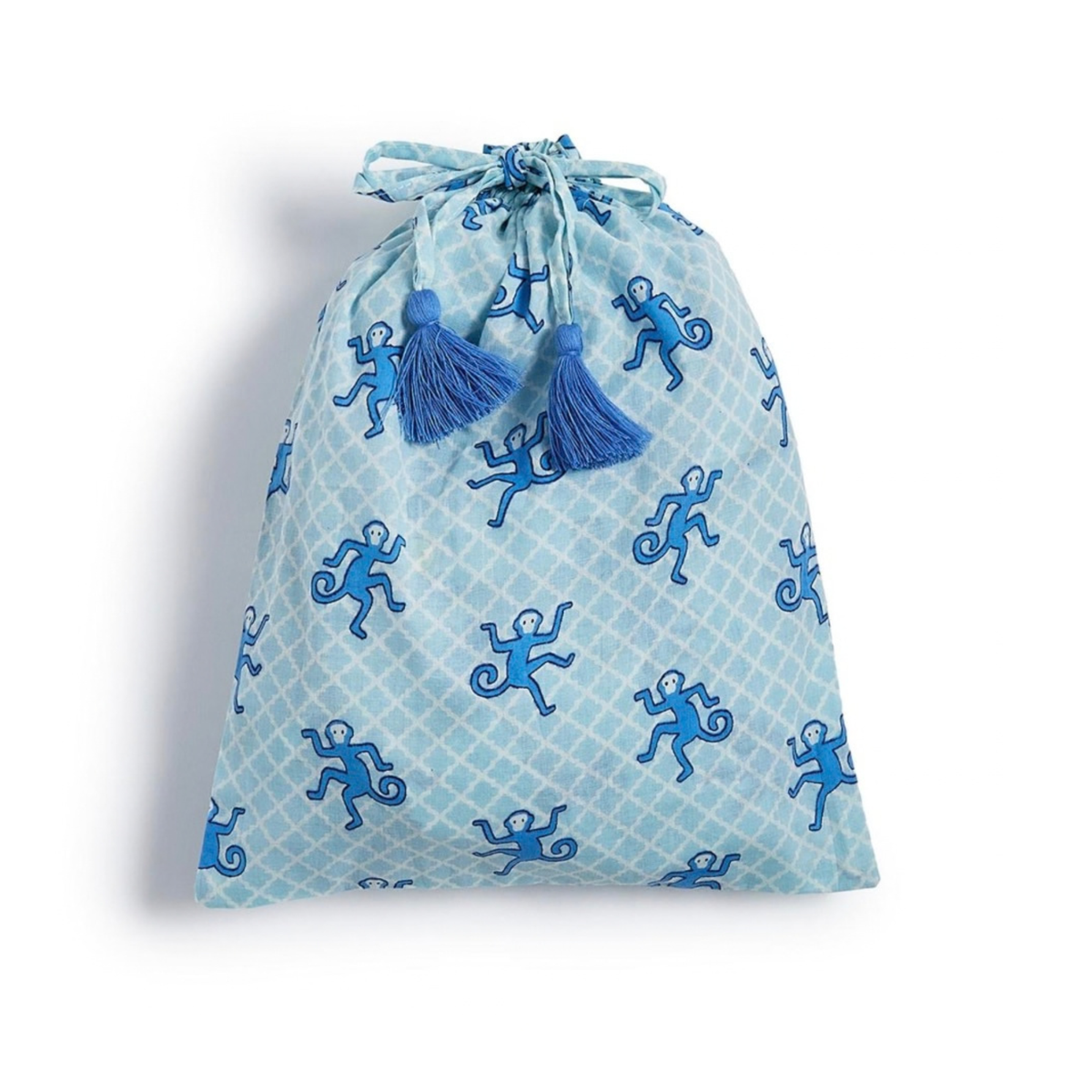 Happy Monkey Blue Shorts Pj Set