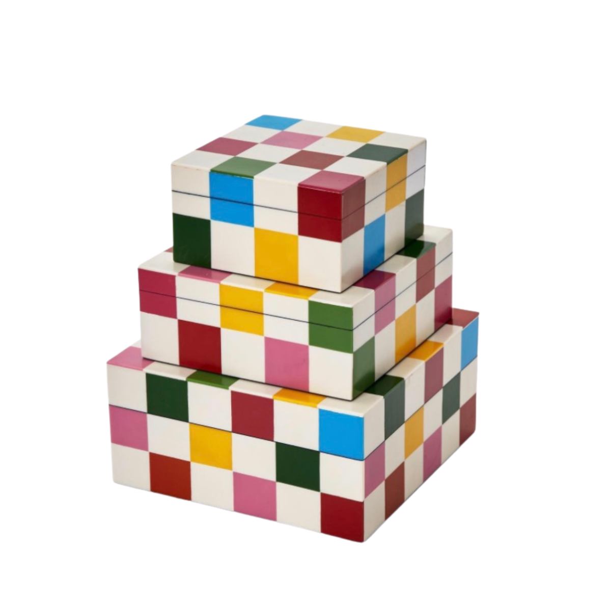 Colorblock Covered Boxes