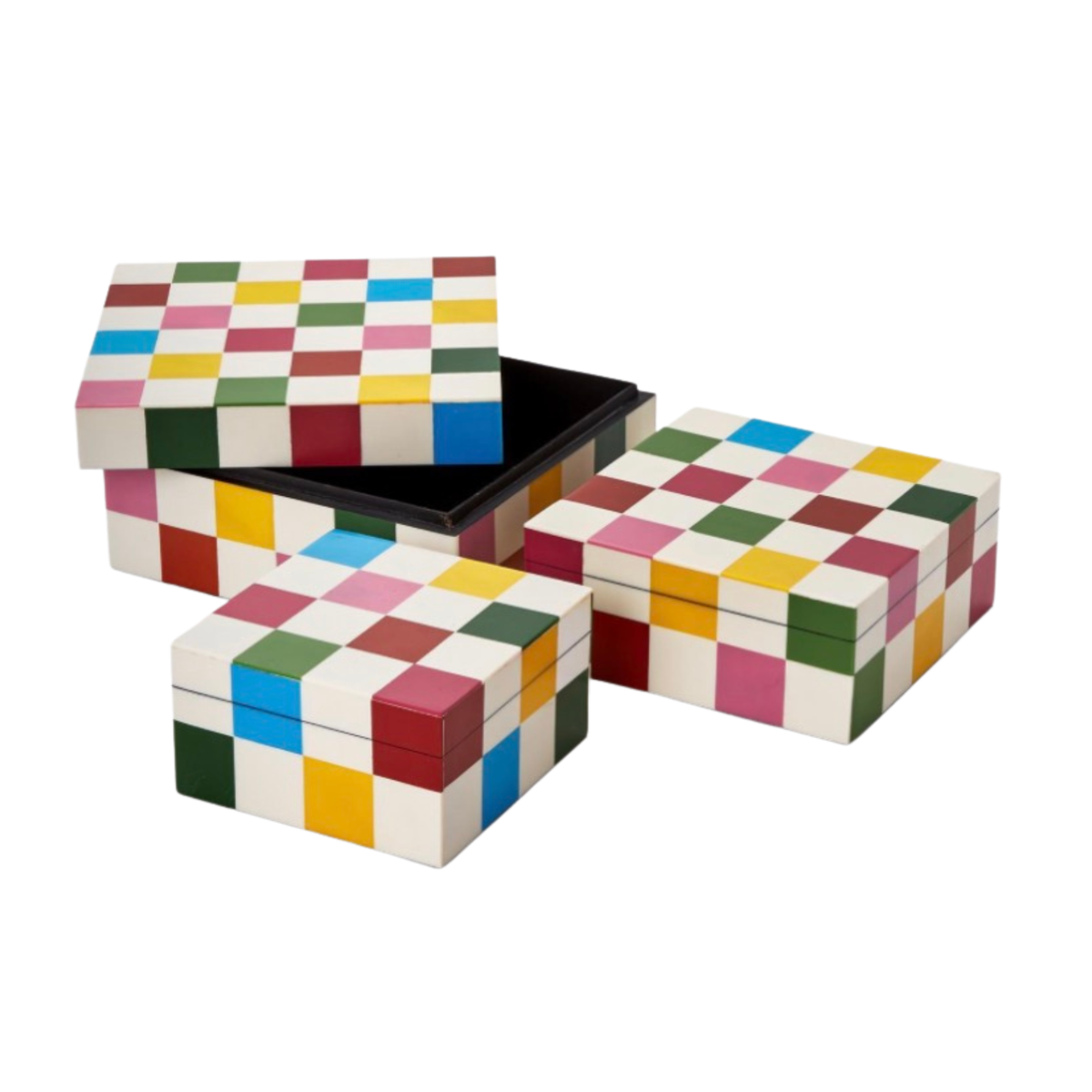 Colorblock Covered Boxes