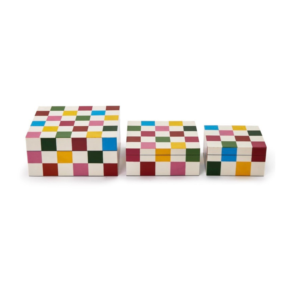 Colorblock Covered Boxes