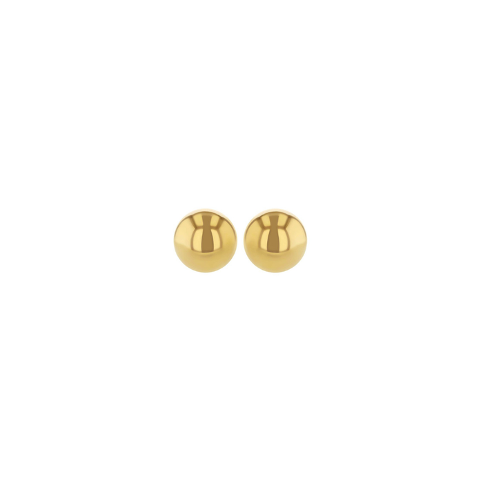 8mm Gold Ball Stud Earring