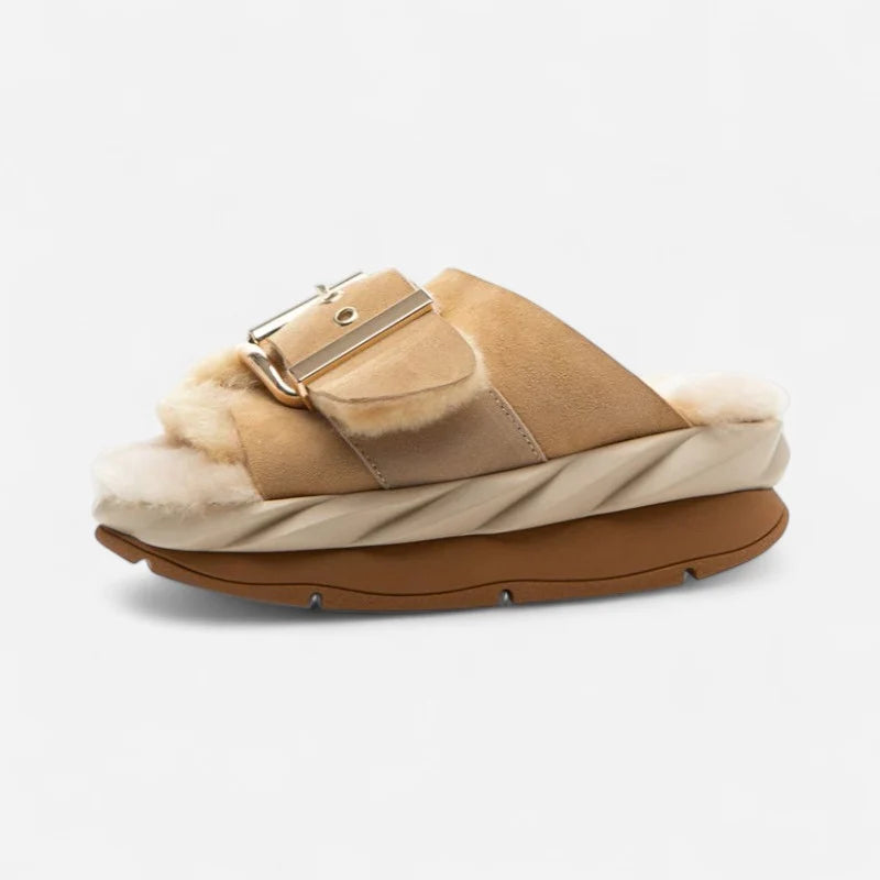 4CCCCEES- Mellow Laze Shearling Slide