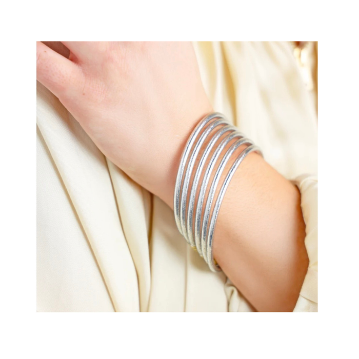 SILVER LUMINE ALL WEATHER BANGLES® (SET OF 6)