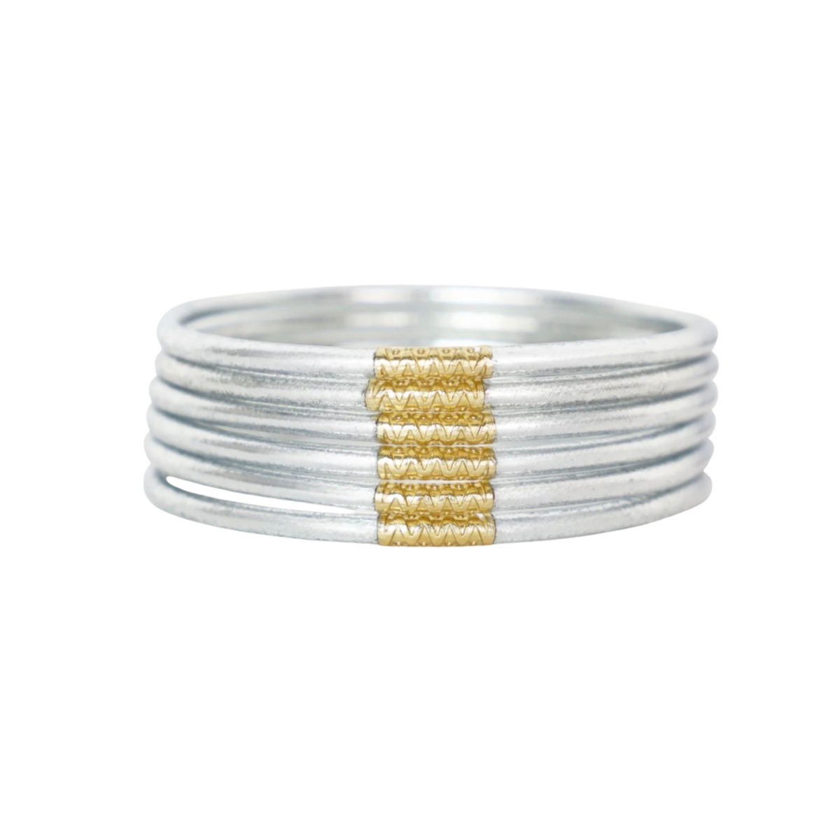 SILVER LUMINE ALL WEATHER BANGLES® (SET OF 6)