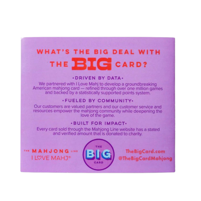 The Big Card 2026: American Mahjong Playing Card