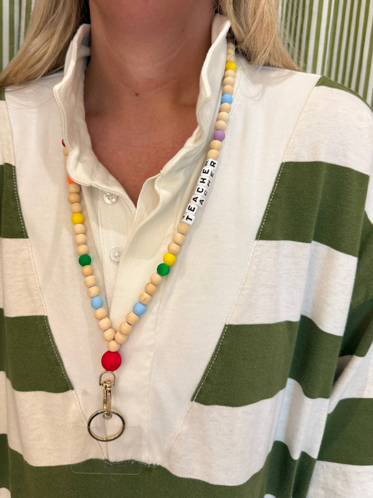 Beaded Teacher Lanyard