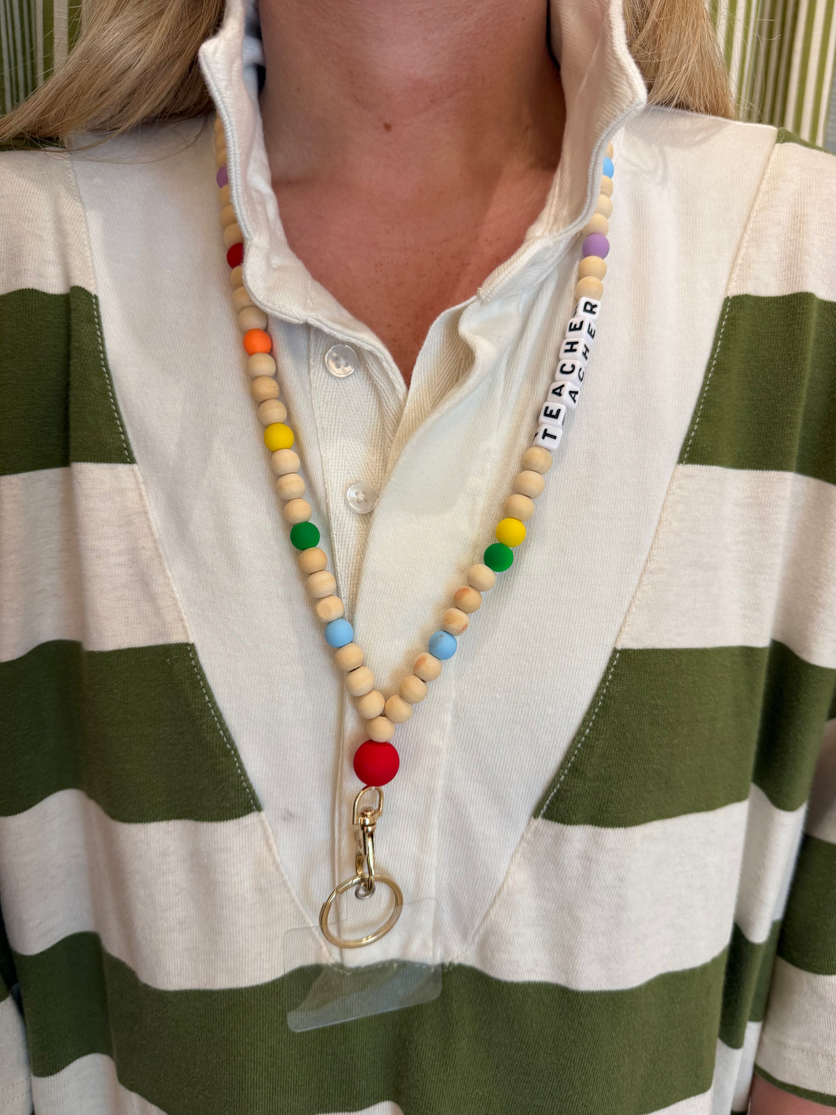 Beaded Teacher Lanyard