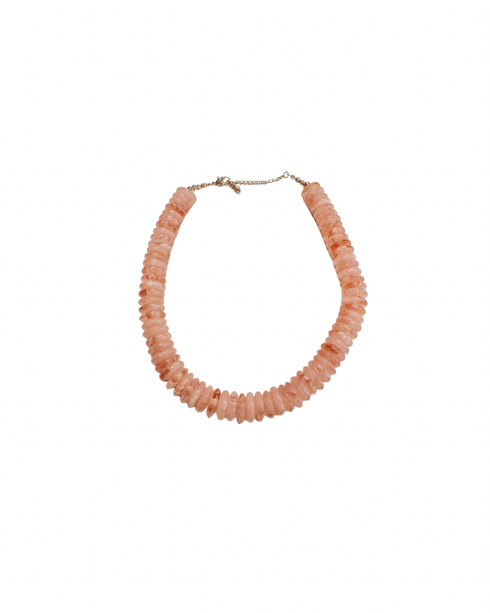 Peachy Beaded Necklace