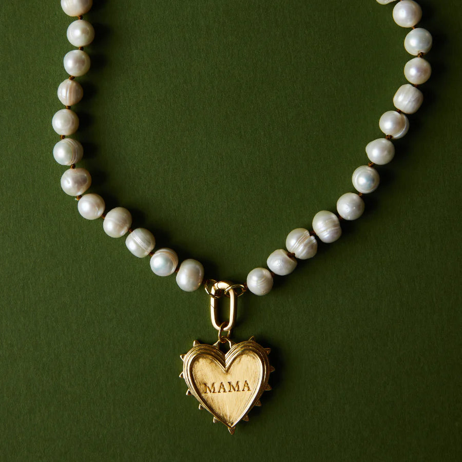 HART Pearl Necklace with Radiant Mama Charm
