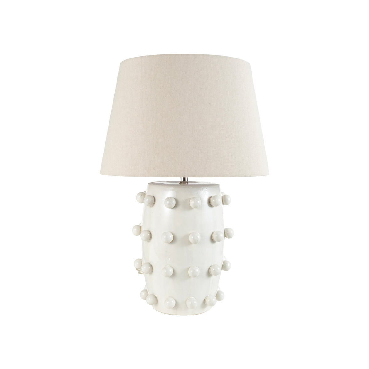 Stoneware Hobnail Lamp