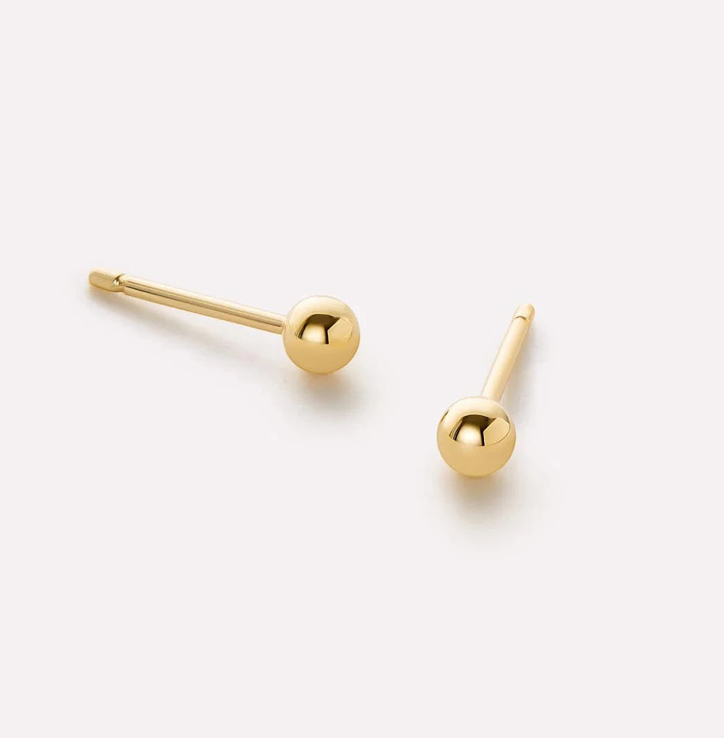 3mm Gold Ball Studs