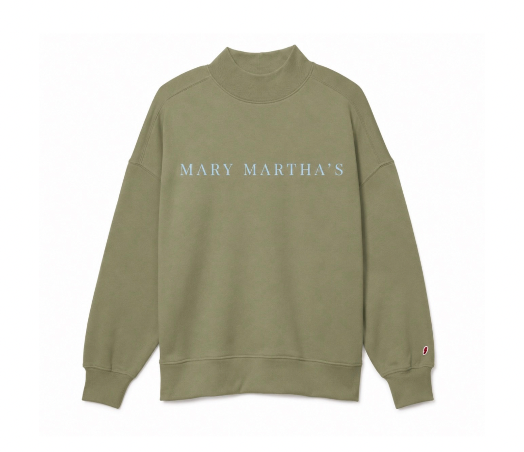 Mary Martha's Mockneck- Olive
