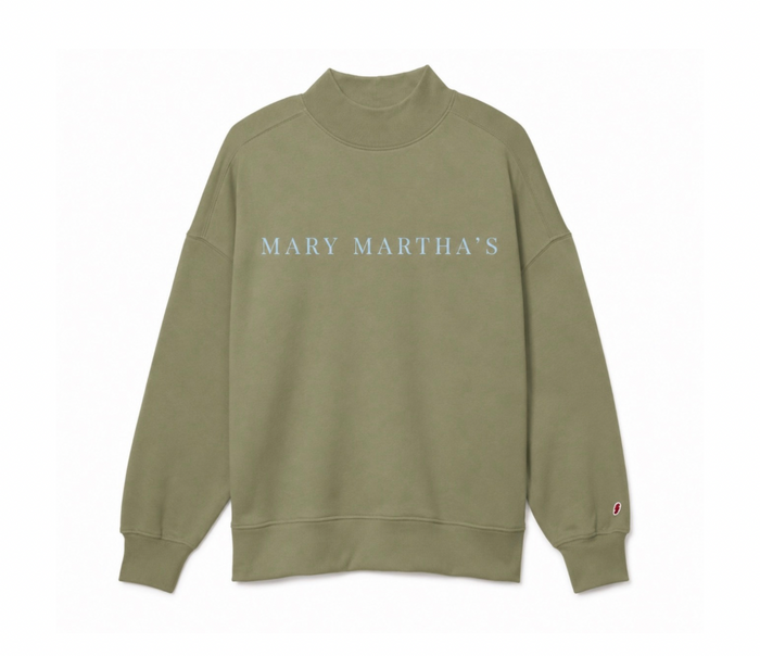 Mary Martha's Mockneck- Olive