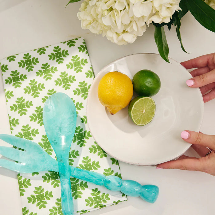 Blue Bermuda Salad Servers