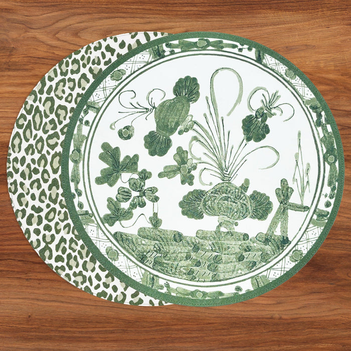 Vida Faenza & Cheetah Round 15.5” Placemat Set of 4