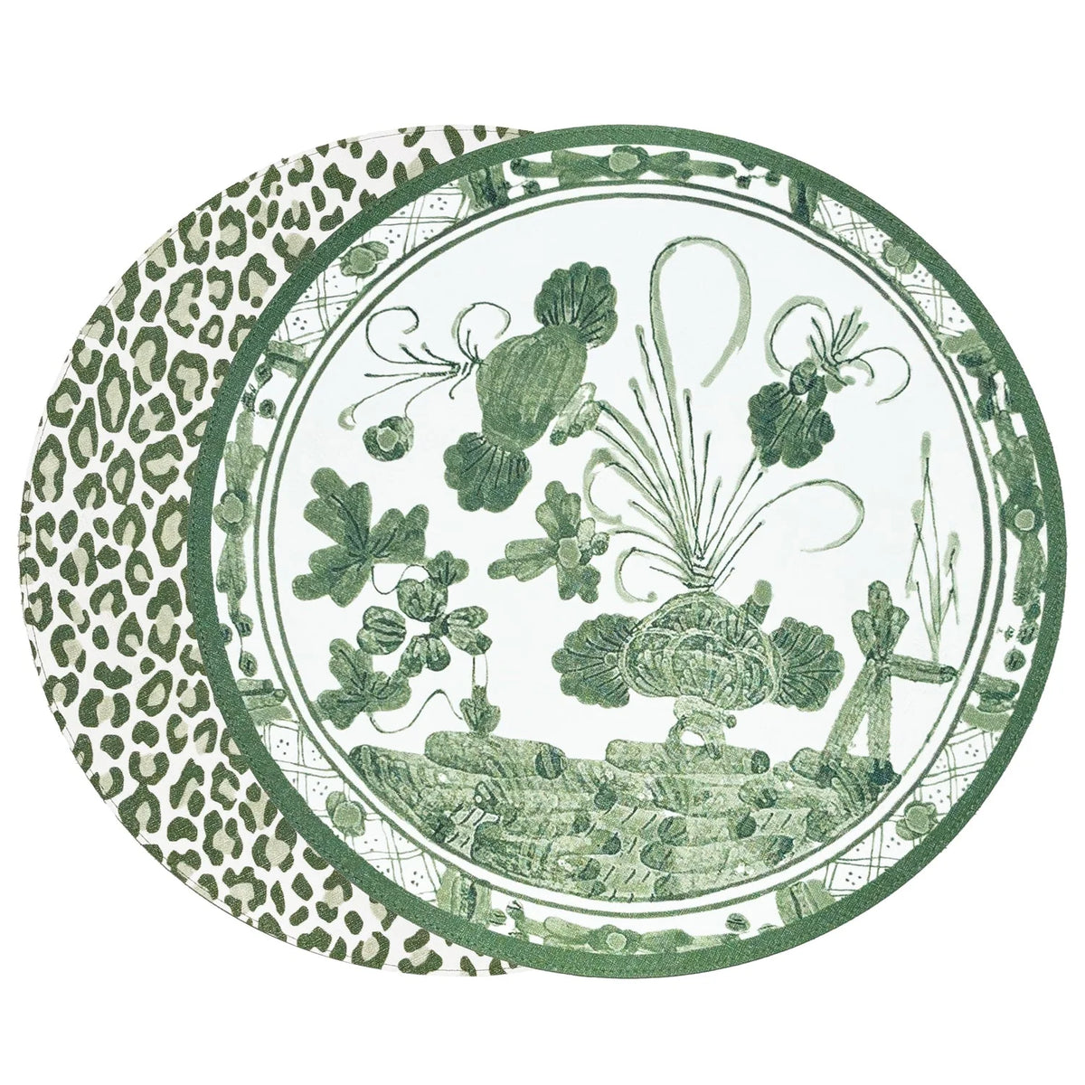 Vida Faenza & Cheetah Round 15.5” Placemat Set of 4